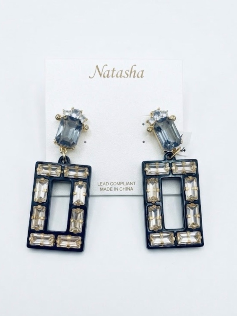 NWT ⚜️🖤⚜️ Natasha Geometric Statement Drop Earrings